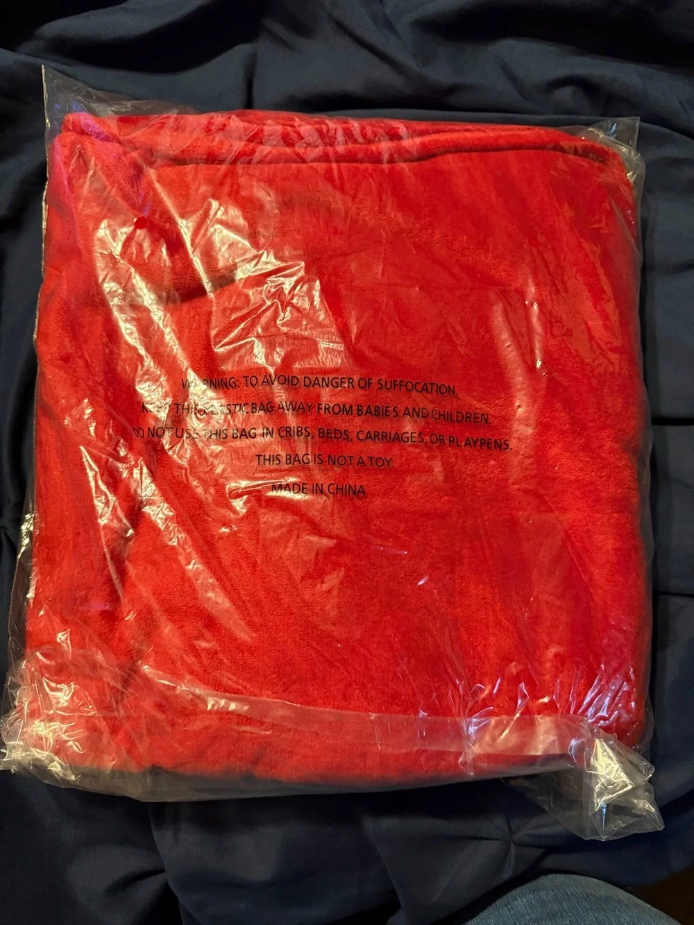 Red Fleece Blanket with Matching Socks